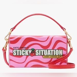 KATE SPADE TREAT YOURSELF 3D BUBBLEGUM CONVERTIBLE CROSSBODY